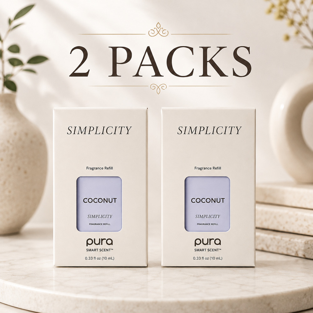 Simplicity Coconut Pura Smart Scent Fragrance Refill 2 Pack 0.33 oz Each